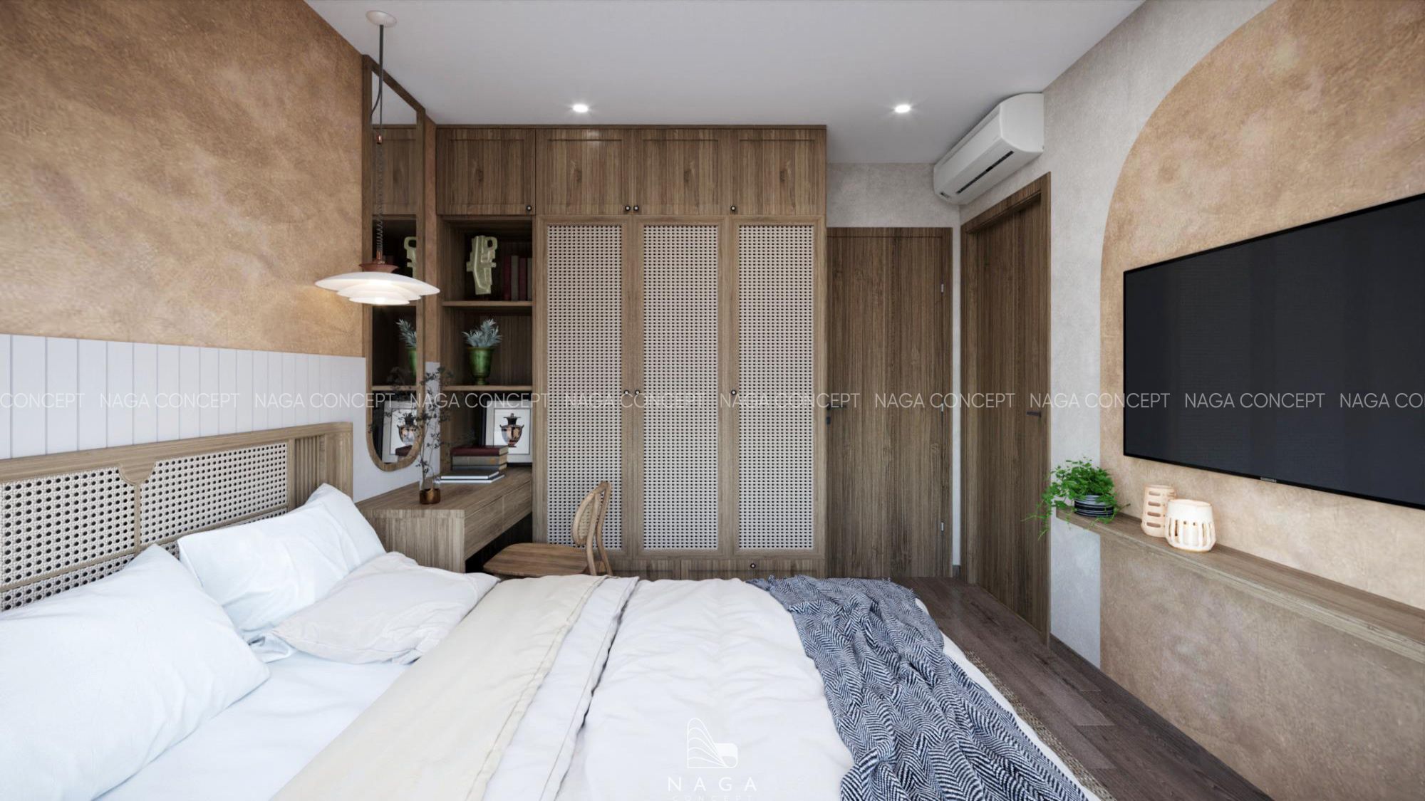 thiết kế thi công nội thất trọn gói căn hộ vinhomes central park 57m2