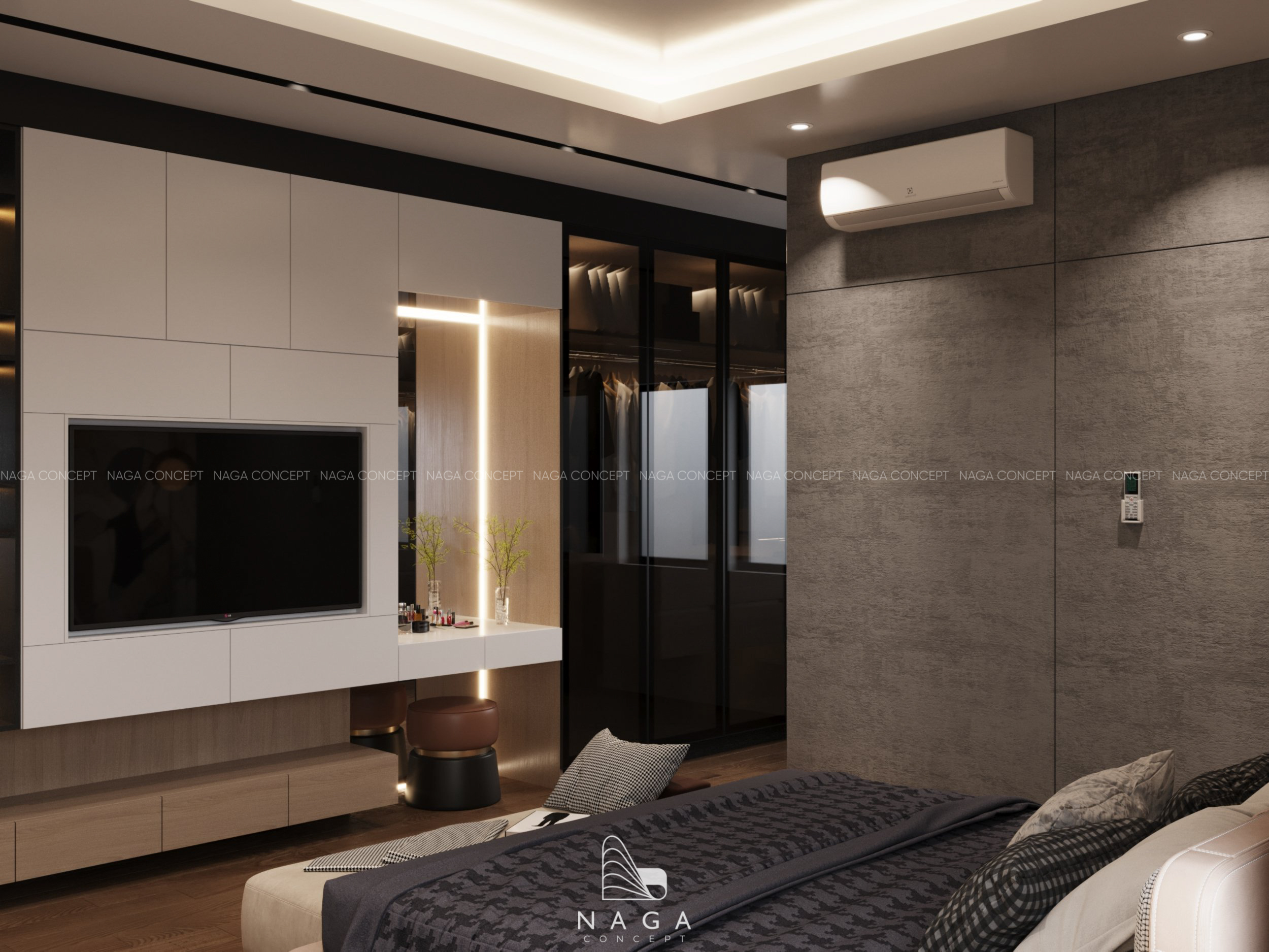 thiết kế thi công nội thất penthouse naga concept